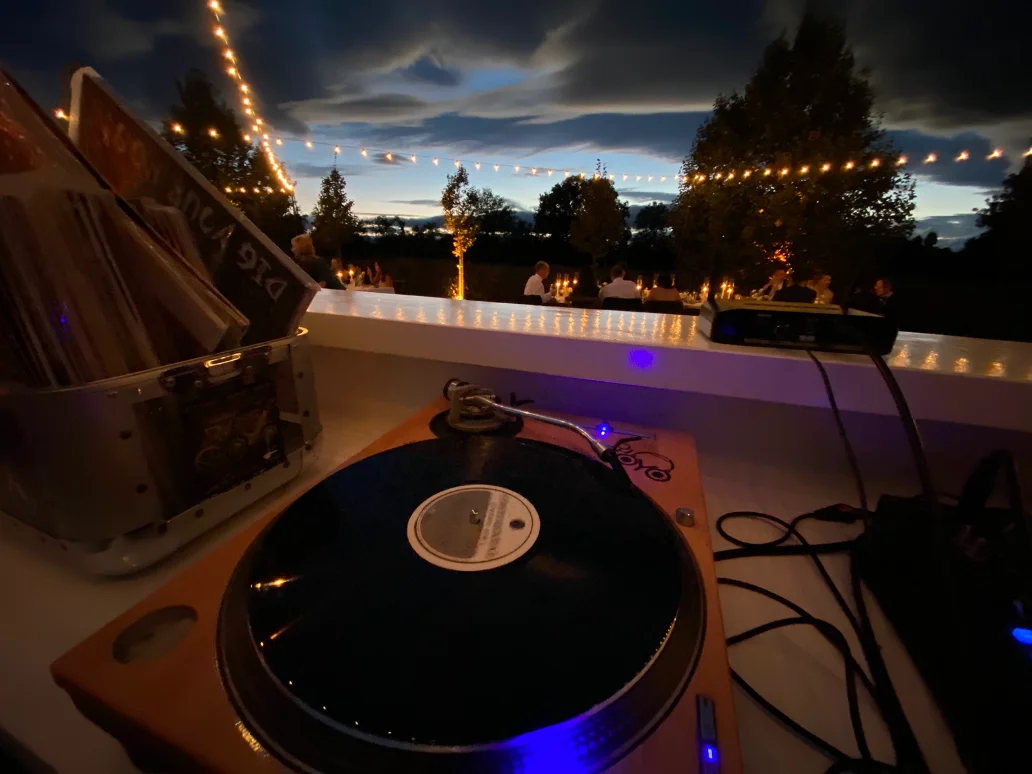 A needle dropping on a record